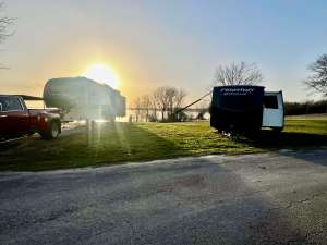 RV flipped due to storm - position